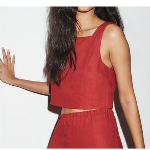 Reformation Saige linen top Small